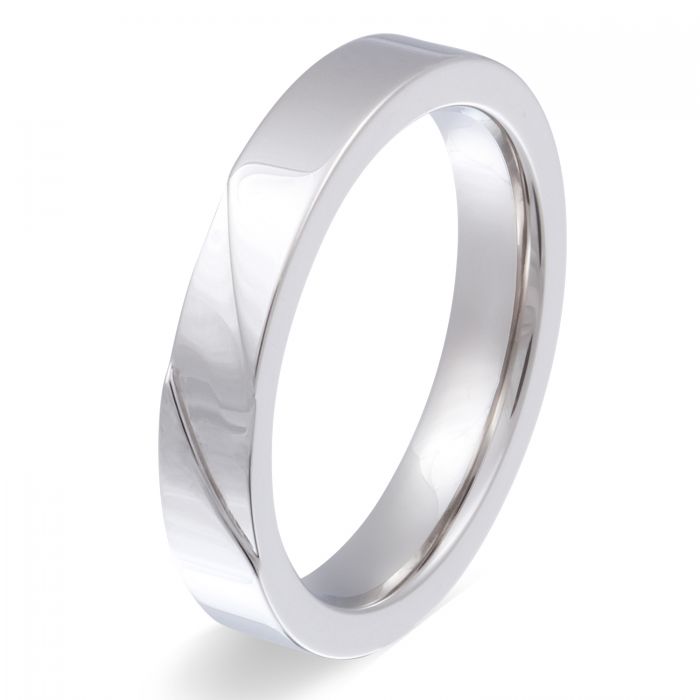 Herzensring mit individueller Gravur - Edelstahl